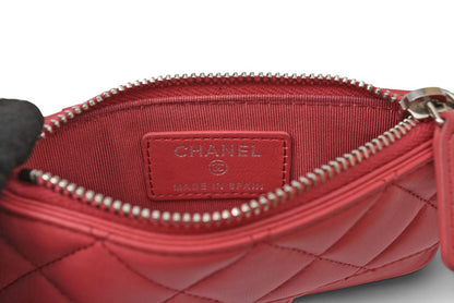 シャネル コインケース/カードケース/フラグメントケース CHANEL ラムスキン ピンク【中古】