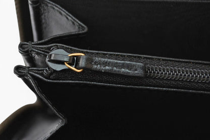 グッチ 財布 GUCCI 長財布/GGマーモント ラウンドファスナー 443123 レザー ブラック 【中古】