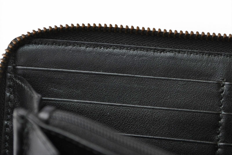 グッチ 財布 GUCCI 長財布/GGマーモント ラウンドファスナー 443123 レザー ブラック 【中古】