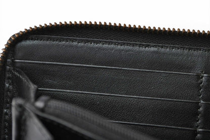グッチ 財布 GUCCI 長財布/GGマーモント ラウンドファスナー 443123 レザー ブラック 【中古】