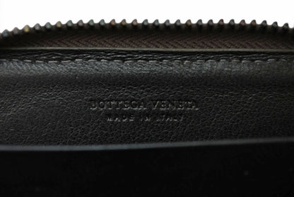 ボッテガヴェネタ カードケース/コインケース BOTTEGA VENETA ミニ財布 イントレチャート レザー カーキグレー 114075【中古】