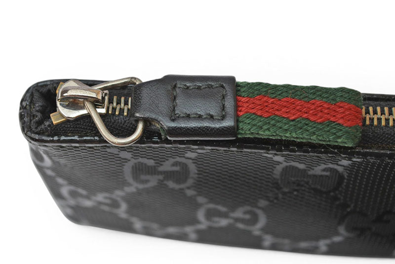 グッチ キーケース/コインケース/キーリング付小物入れ GUCCI GGインプリメ PVC ブラック 269361【中古】