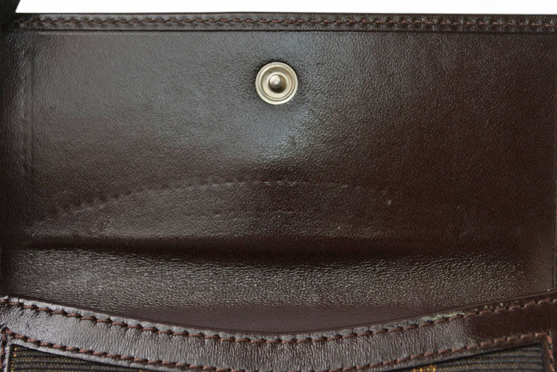 フェンディ 財布/三つ折り FENDI 折財布 ZUCCA/ズッカ柄 ブラウン【中古】