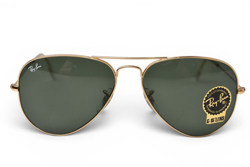 レイバン サングラス 未使用 RayBan アイウェア AVIATOR CLASSIC グリーン UVカット RB3025 58□14/135【中古】