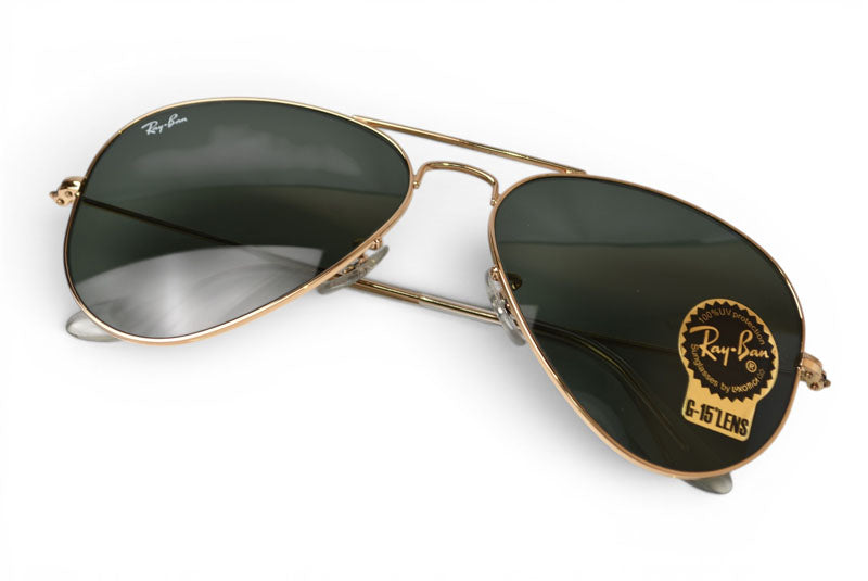 レイバン サングラス 未使用 RayBan アイウェア AVIATOR CLASSIC グリーン UVカット RB3025 58□14/135【中古】