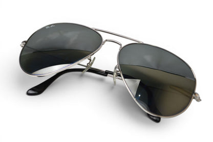 レイバン サングラス RayBan アイウェア アビエーター ラージメタル RB3025 181 62 AVIATOR LARGE METAL メンズ UVカット シルバー【中古】