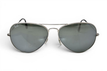 レイバン サングラス RayBan アイウェア アビエーター ラージメタル RB3025 181 62 AVIATOR LARGE METAL メンズ UVカット シルバー【中古】