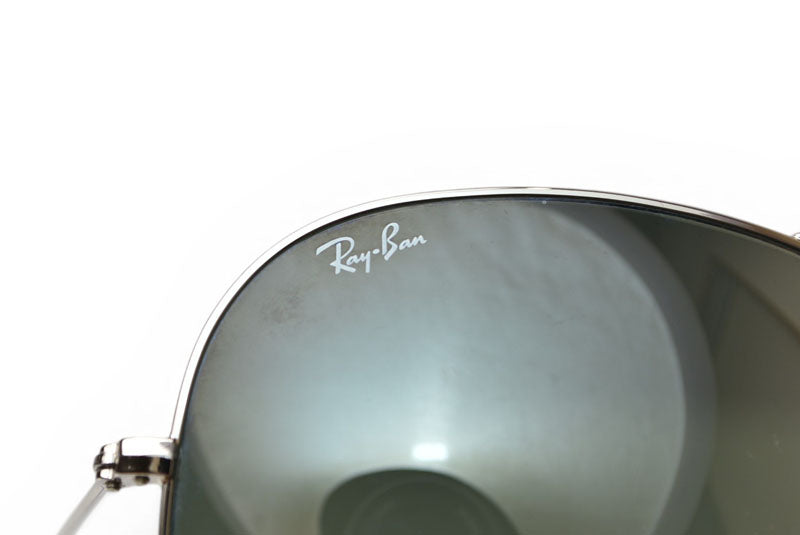 レイバン サングラス RayBan アイウェア アビエーター ラージメタル RB3025 181 62 AVIATOR LARGE METAL メンズ UVカット シルバー【中古】