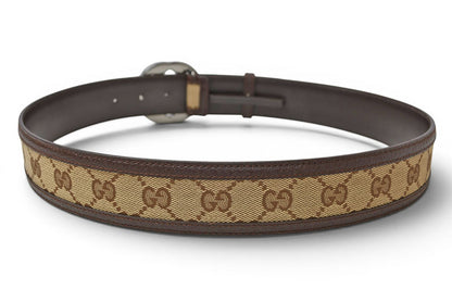 グッチ ベルト ユニセックス GUCCI GGバックル GGブラウン/ベージュ 114876 サイズ85 アパレル【中古】
