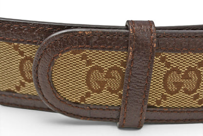 グッチ ベルト ユニセックス GUCCI GGバックル GGブラウン/ベージュ 114876 サイズ85 アパレル【中古】