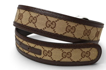 グッチ ベルト ユニセックス GUCCI GGバックル GGブラウン/ベージュ 114876 サイズ85 アパレル【中古】