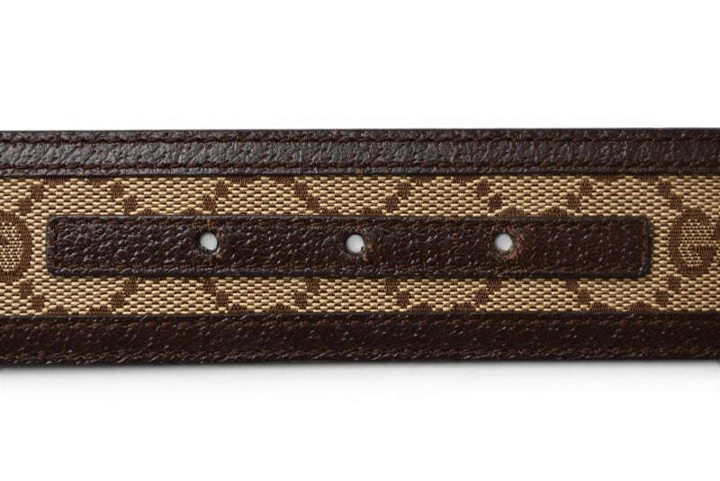 グッチ ベルト ユニセックス GUCCI GGバックル GGブラウン/ベージュ 114876 サイズ85 アパレル【中古】