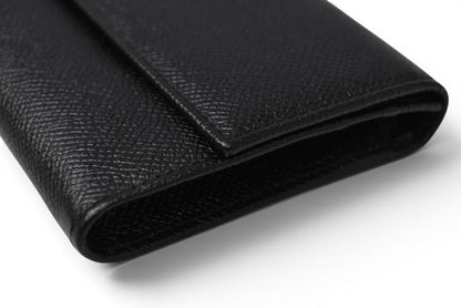 ブルガリ クラシコ BVLGARI 二つ折り 長財布 グレインレザー ブラック シルバー金具 20911【中古】