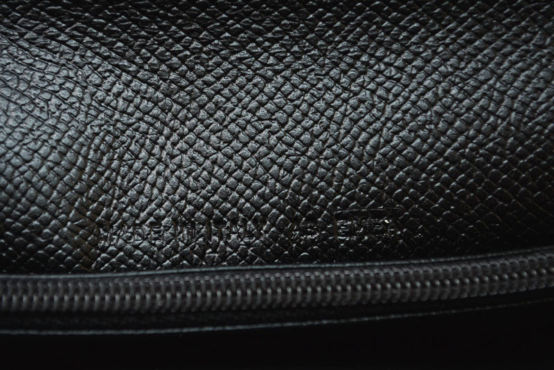 ブルガリ クラシコ BVLGARI 二つ折り 長財布 グレインレザー ブラック シルバー金具 20911【中古】