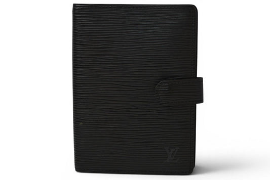 ルイヴィトン システム手帳カバー/アジェンダ LOUIS VUITTON アジェンダPM エピ ブラック R20052【中古】