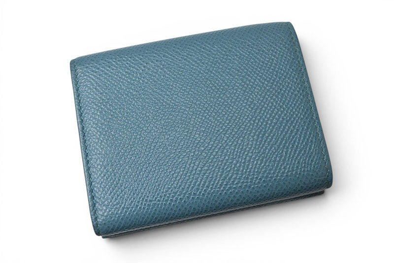 ブルガリ 財布 BVLGARI ブルガリブルガリ 三つ折り財布 コンパクトウォレット ターコイズブルー レザー【中古】