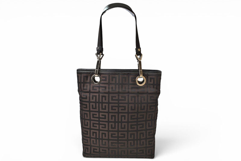 ジバンシィ トートバッグ/クロスボディバッグ GIVENCHY 2wayバッグ 4G柄 ブラック/ダークブラウン【中古】