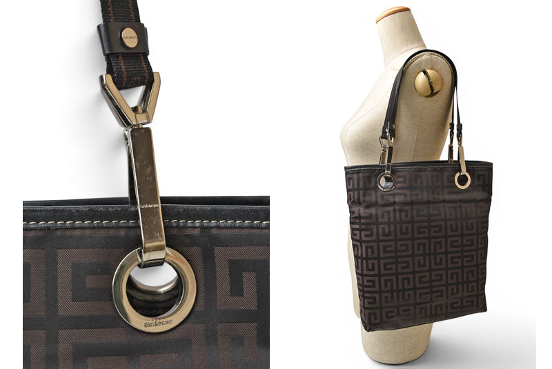 ジバンシィ トートバッグ/クロスボディバッグ GIVENCHY 2wayバッグ 4G柄 ブラック/ダークブラウン【中古】
