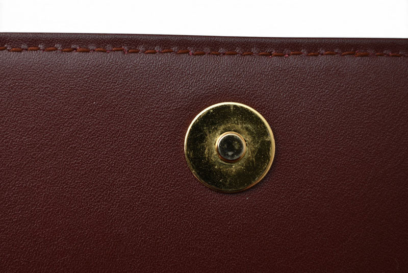 カルティエ クラッチバッグ Cartier マスト ドゥ カルティエ ヴィンテージ バッグ レザー ボルドー【中古】