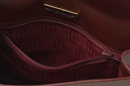 カルティエ クラッチバッグ Cartier マスト ドゥ カルティエ ヴィンテージ バッグ レザー ボルドー【中古】