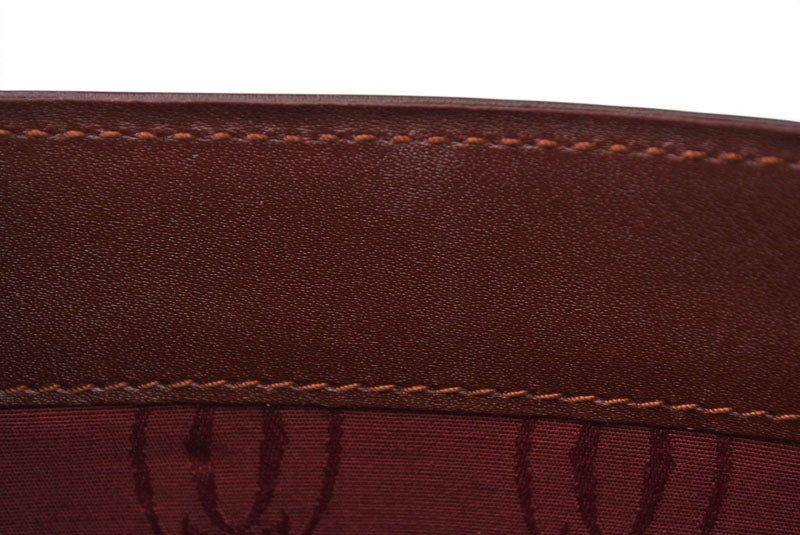 カルティエ クラッチバッグ Cartier マスト ドゥ カルティエ ヴィンテージ バッグ レザー ボルドー【中古】
