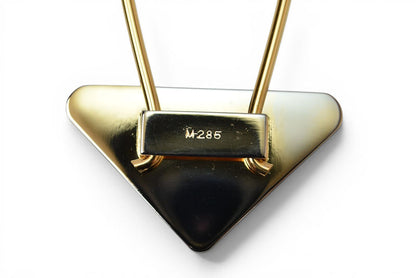 プラダ キーリング/キーホルダー PRADA トライアングル ボルドー/ゴールド M285【中古】