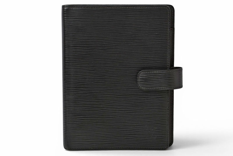 ルイヴィトン 手帳カバー/アジェンダ LOUIS VUITTON エピ ブラック アジェンダMM 6穴式 R20042【中古】