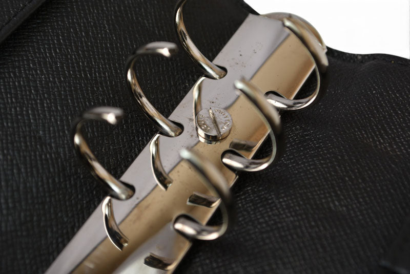 ルイヴィトン 手帳カバー/アジェンダ LOUIS VUITTON エピ ブラック アジェンダMM 6穴式 R20042【中古】