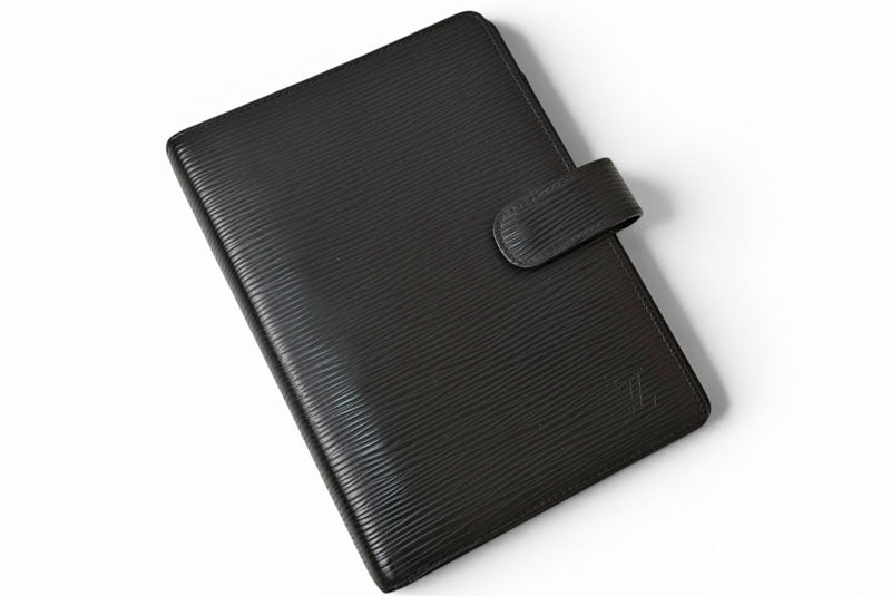 ルイヴィトン 手帳カバー/アジェンダ LOUIS VUITTON エピ ブラック アジェンダMM 6穴式 R20042【中古】