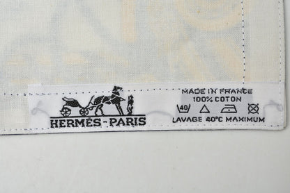 エルメス HERMES 未使用 テーブルリネン/ランチョンマット/キッチンクロス クラシック帆船 ヴィンテージ ブルーマルチ【中古】
