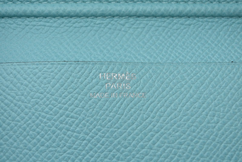 エルメス アジェンダ/手帳カバー/ダイアリー HERMES ノートブックカバー ヴォーエプソン/ライトブルー T刻印【中古】