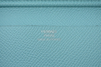 エルメス アジェンダ/手帳カバー/ダイアリー HERMES ノートブックカバー ヴォーエプソン/ライトブルー T刻印【中古】