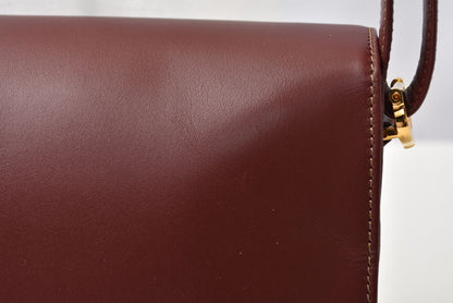 カルティエ ショルダーバッグ ヴィンテージ 2way Cartier マスト ドゥカルティエ フラップ レザー ボルドー レディース【中古】
