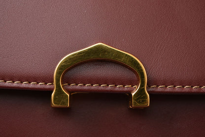 カルティエ ショルダーバッグ ヴィンテージ 2way Cartier マスト ドゥカルティエ フラップ レザー ボルドー レディース【中古】