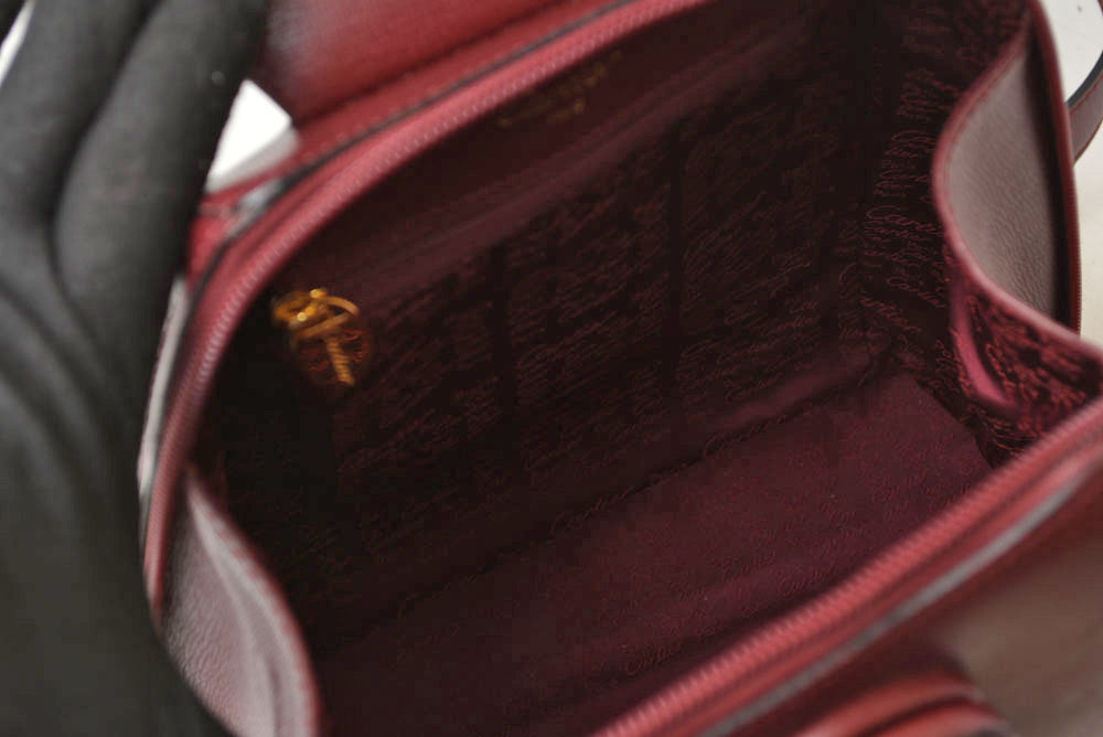 カルティエ バックパック/ュックサック ヴィンテージ Cartier マスト ドゥ カルティエ バッグ レザー ボルドー【中古】