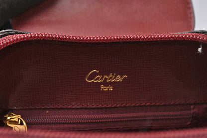 カルティエ バックパック/ュックサック ヴィンテージ Cartier マスト ドゥ カルティエ バッグ レザー ボルドー【中古】