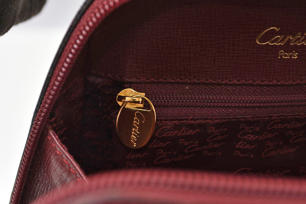 カルティエ バックパック/ュックサック ヴィンテージ Cartier マスト ドゥ カルティエ バッグ レザー ボルドー【中古】