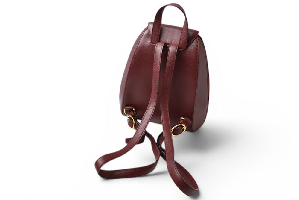 カルティエ バックパック/ュックサック ヴィンテージ Cartier マスト ドゥ カルティエ バッグ レザー ボルドー【中古】