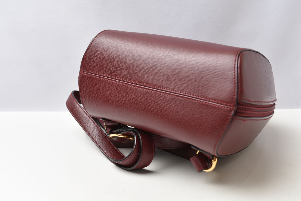 カルティエ バックパック/ュックサック ヴィンテージ Cartier マスト ドゥ カルティエ バッグ レザー ボルドー【中古】