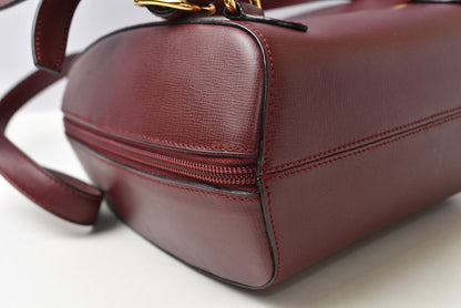カルティエ バックパック/ュックサック ヴィンテージ Cartier マスト ドゥ カルティエ バッグ レザー ボルドー【中古】