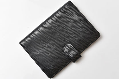 ルイヴィトン システム手帳カバー/アジェンダ LOUIS VUITTON アジェンダPM エピ ブラック R20052【中古】