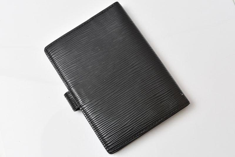 ルイヴィトン システム手帳カバー/アジェンダ LOUIS VUITTON アジェンダPM エピ ブラック R20052【中古】