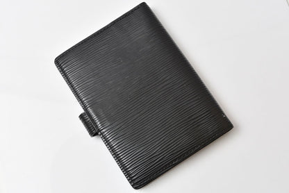 ルイヴィトン システム手帳カバー/アジェンダ LOUIS VUITTON アジェンダPM エピ ブラック R20052【中古】