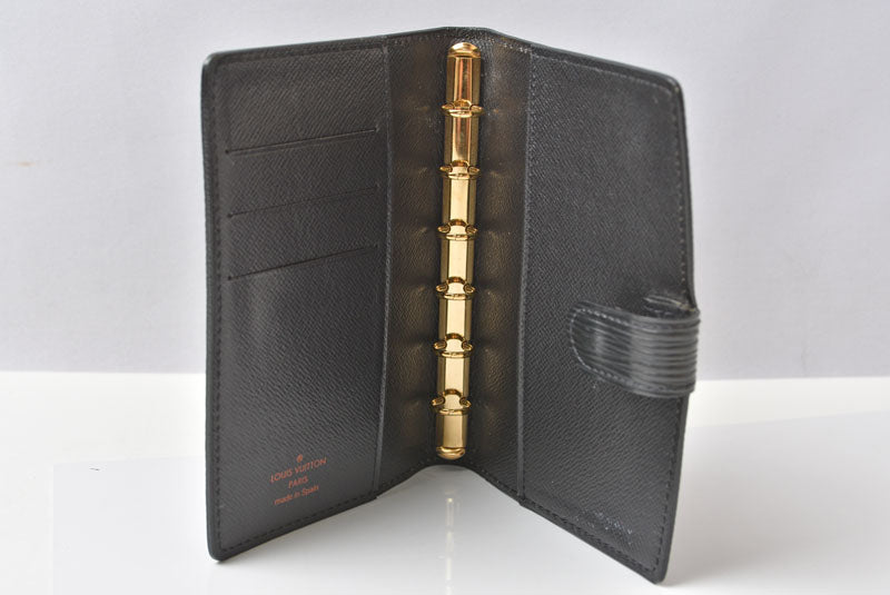 ルイヴィトン システム手帳カバー/アジェンダ LOUIS VUITTON アジェンダPM エピ ブラック R20052【中古】