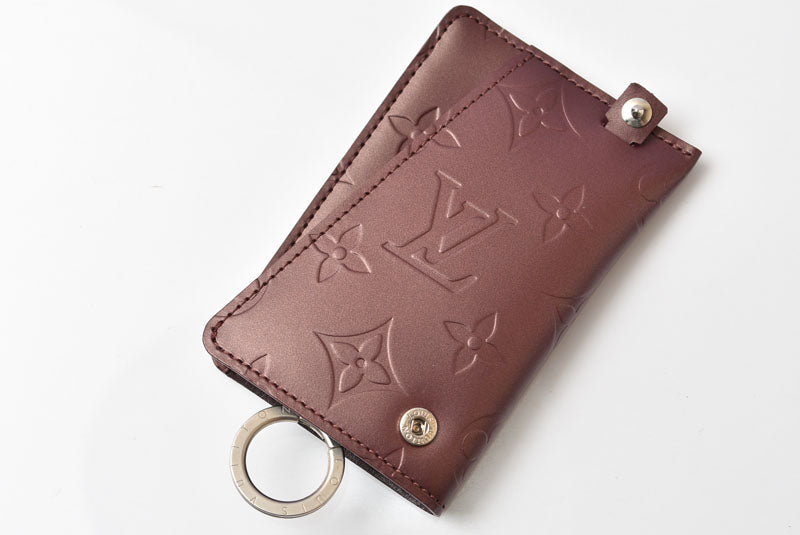 ルイヴィトン キーケース/クロシェットGM LOUIS VUITTON キーリング バイオレット モノグラムマット【中古】