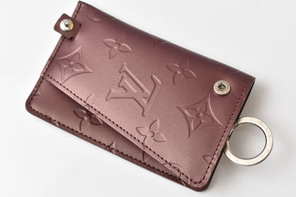 ルイヴィトン キーケース/クロシェットGM LOUIS VUITTON キーリング バイオレット モノグラムマット【中古】