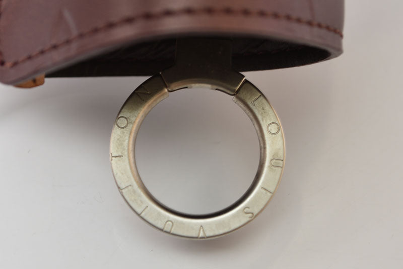 ルイヴィトン キーケース/クロシェットGM LOUIS VUITTON キーリング バイオレット モノグラムマット【中古】