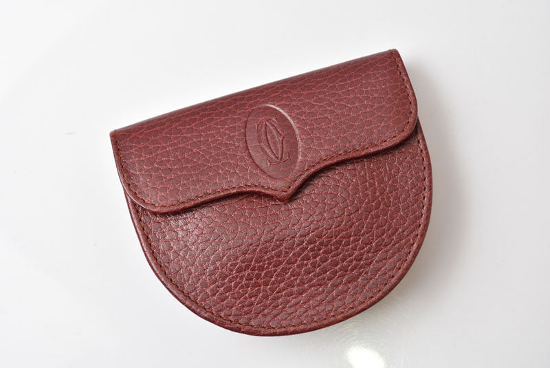 カルティエ コインケース/コインパース Cartier マスト ドゥ カルティエ マストライン ボルドー レザー L3000018【中古】