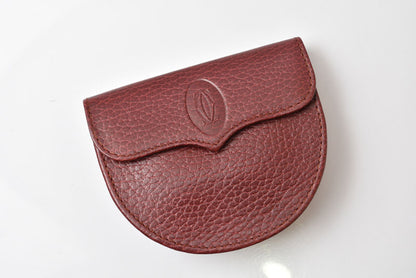 カルティエ コインケース/コインパース Cartier マスト ドゥ カルティエ マストライン ボルドー レザー L3000018【中古】