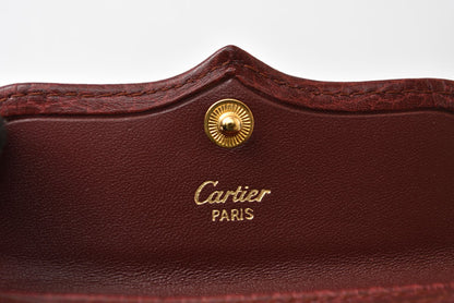 カルティエ コインケース/コインパース Cartier マスト ドゥ カルティエ マストライン ボルドー レザー L3000018【中古】